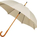 FALCONETTI® Klassisk paraply med træskaft i creme