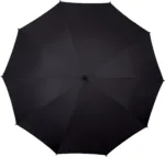 FALCONE Stor klassisk stormparaply i sort - set oppefra