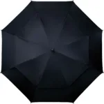 FALCONE Stormparaply med ventilation i sort - set oppefra