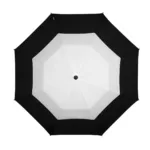 FALCONE ECO golfparaply i sort og hvid - set oppefra